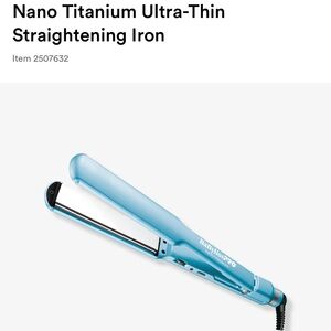 BaByliss PRO Nano Titanium Ultra-Thin Straightening Iron 1-1/2”